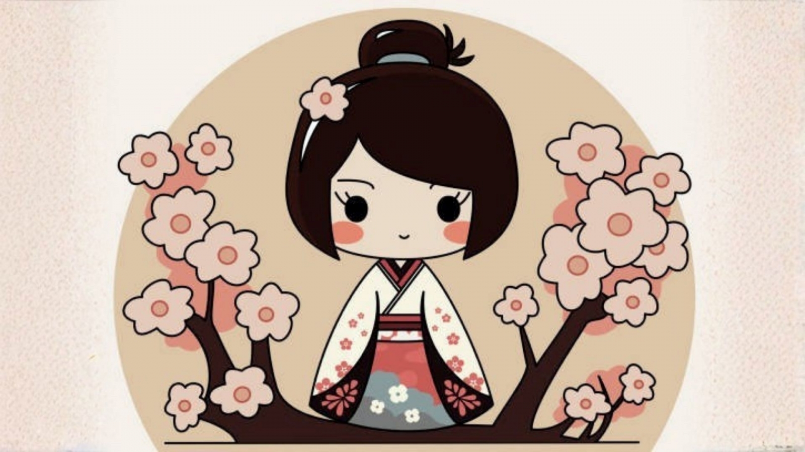 Hình ảnh hoa đào cute, dễ thương cho máy tính