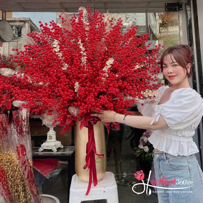 Hoa cắm bình chúc mừng, khai trương