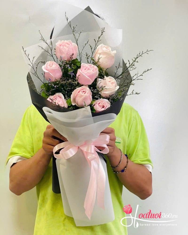 Bó hoa hồng da sinh nhật đẹp giá rẻ