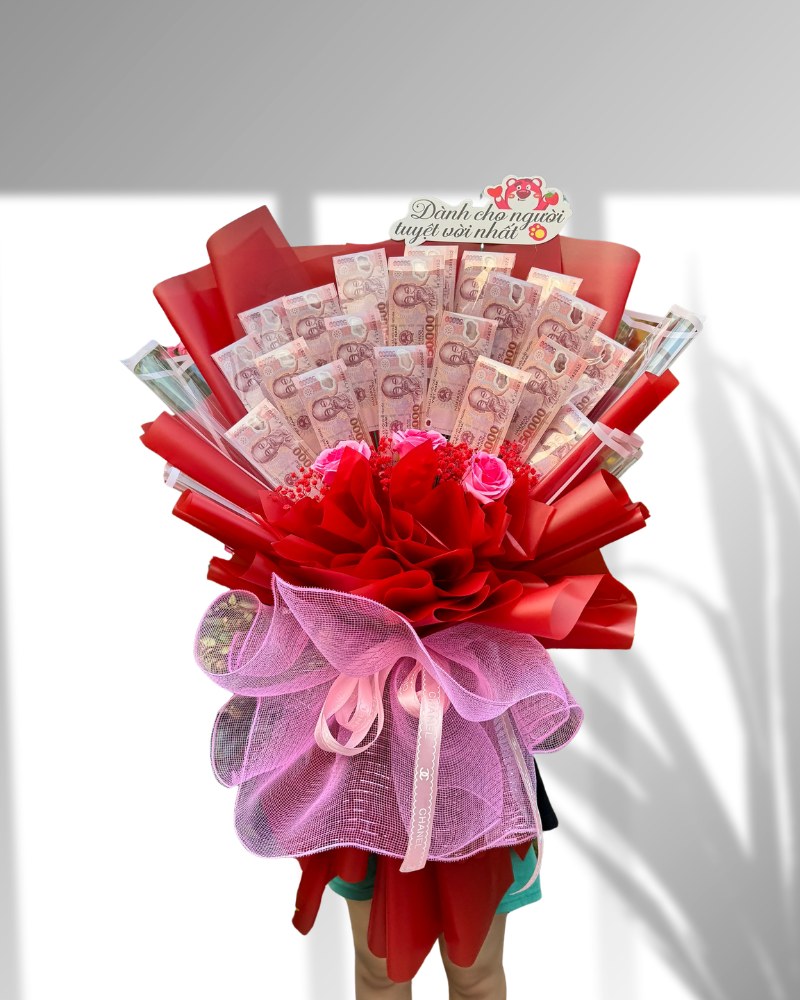 Bó hoa tiền 50k 30 tờ