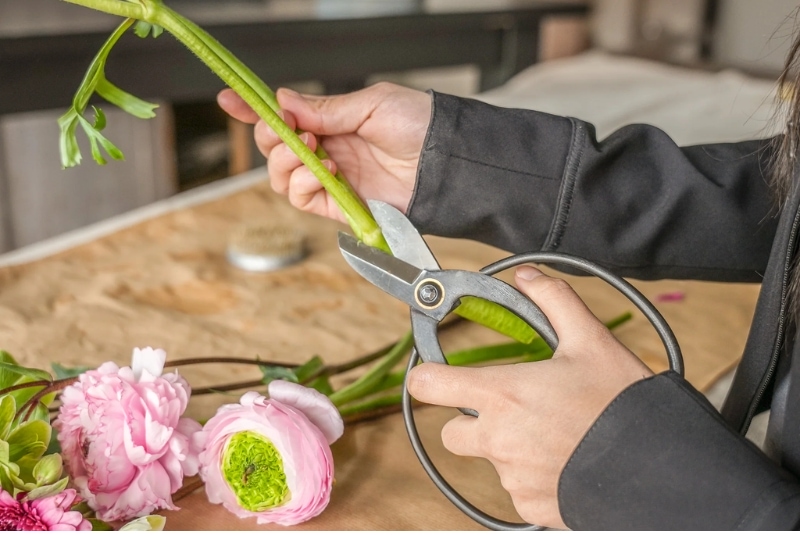 Xử lý gốc hoa, loại bỏ bớt lá