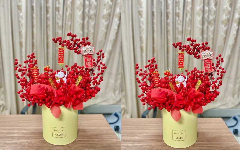 cách cắm đào đông đẹp 