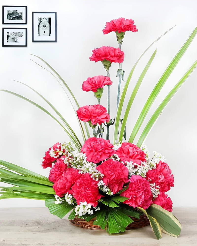Cách cắm hoa cẩm chướng chưng Tết