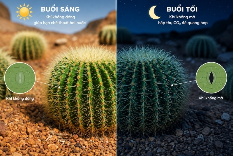 Cơ chế hô hấp đảo ngược khi thiếu ánh sáng