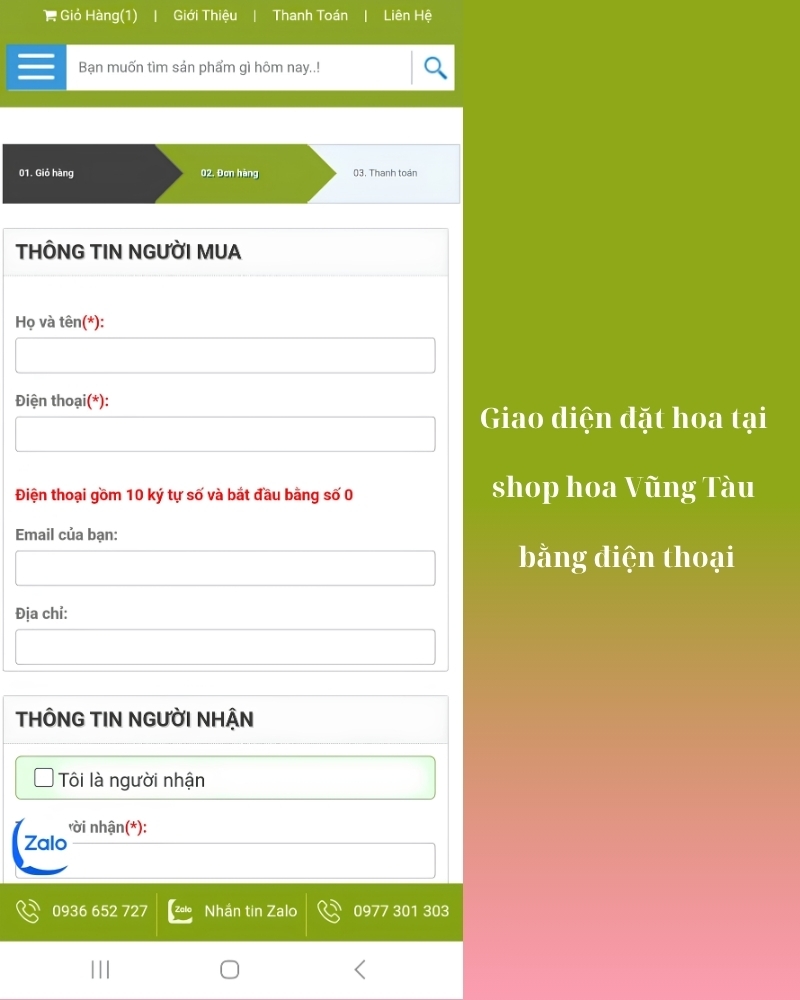 Hướng dẫn đặt hoa online tại Vũng Tàu nhanh chóng