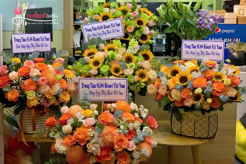 Giá lẵng hoa khai trương tại Hoa Tươi 360