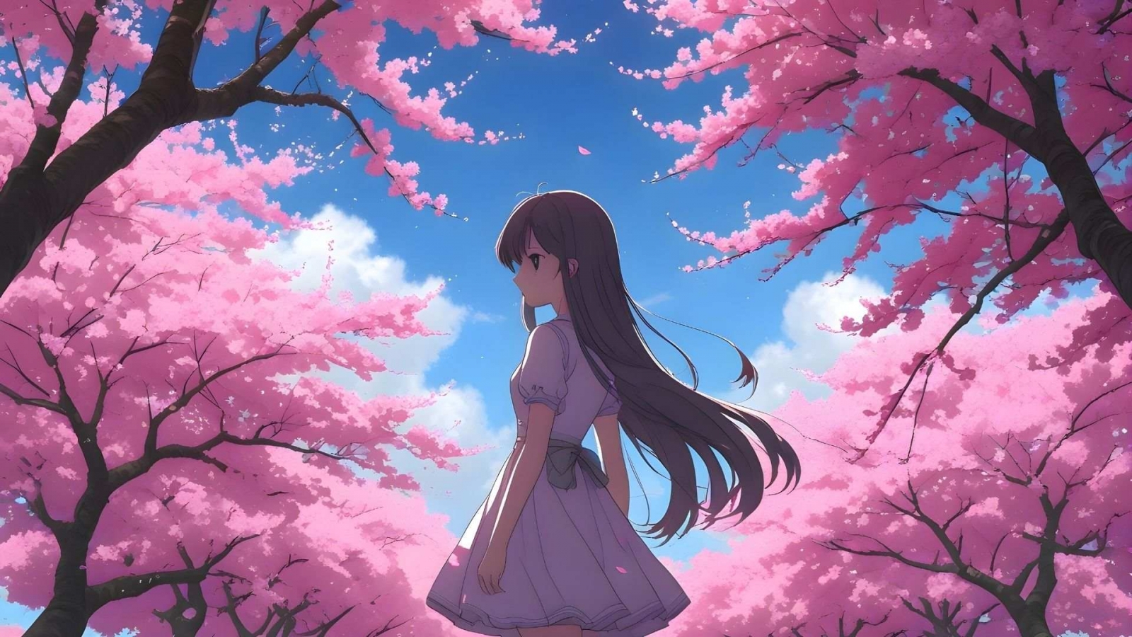 Hình nền hoa đào phong cách tây bắc cho máy tính