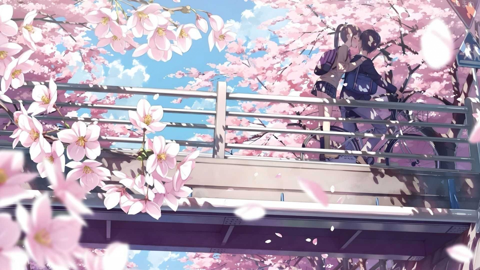 Hình nền hoa đào anime