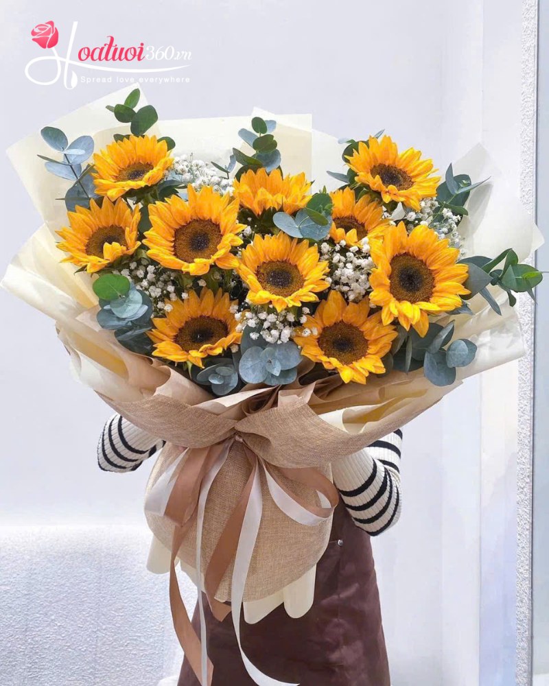 tặng cô giáo ngày 8/3 bó hoa hướng dương