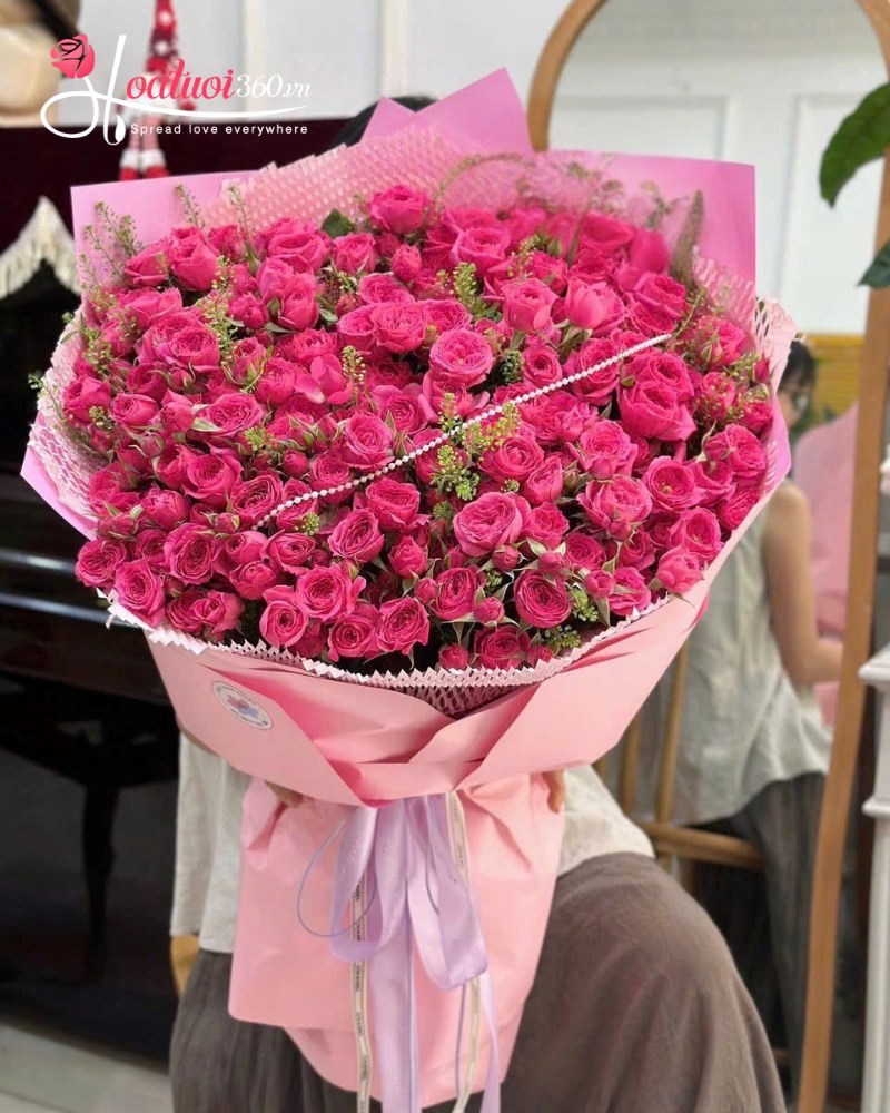 bó hoa hồng tỉ muội tặng người yêu ngày 8/3