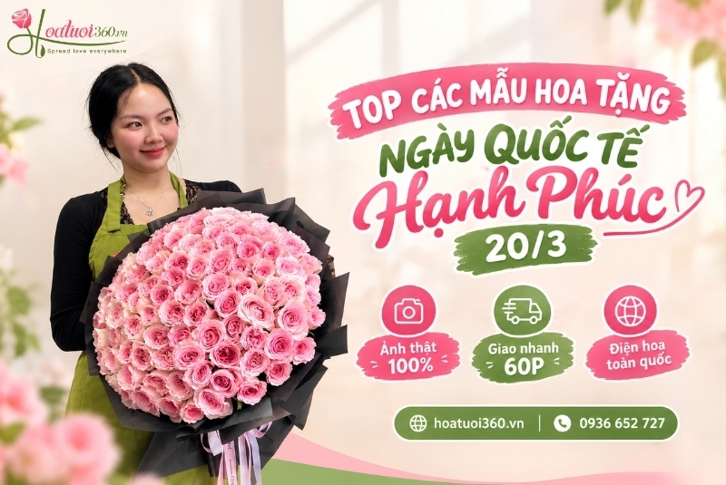 Đặt hoa tặng Ngày Quốc tế Hạnh phúc tại Hoa Tươi 360