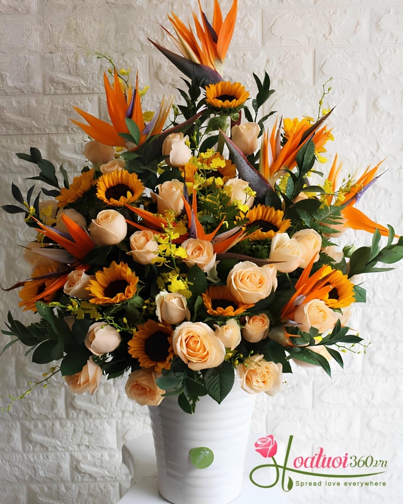 hoa thiên điểu mừng thọ ông bà