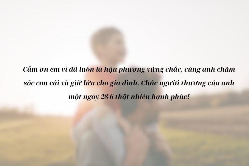 lời chúc tới vợ mừng ngày gia đình việt nam