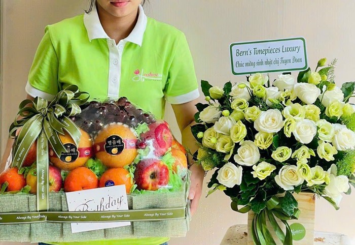 Giỏ trái cây nhập khẩu cao cấp tặng y bác sĩ dược sĩ ngày 27/2