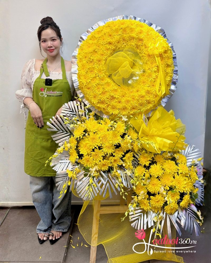 Vòng hoa đám tang thiết kế nghệ thuật