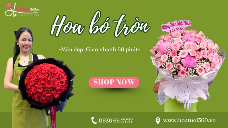 Địa chỉ đặt hoa bó tròn nhỏ đẹp, chất lượng giá tốt