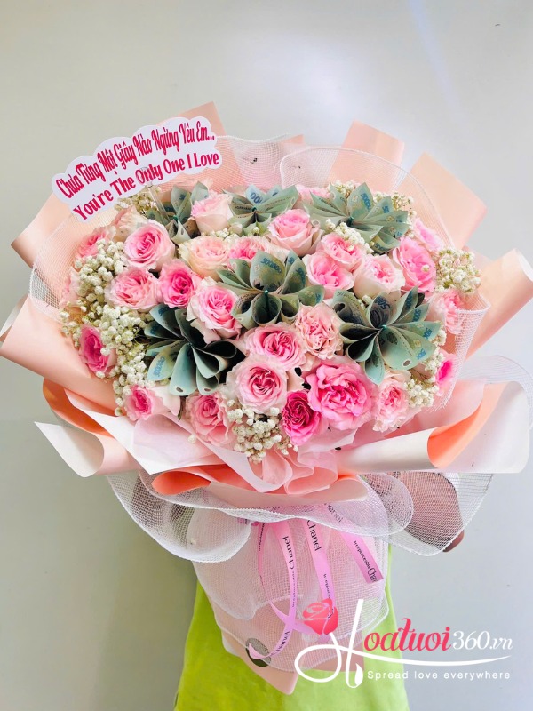 Bó hoa tiền - Mảnh ghép trong tim