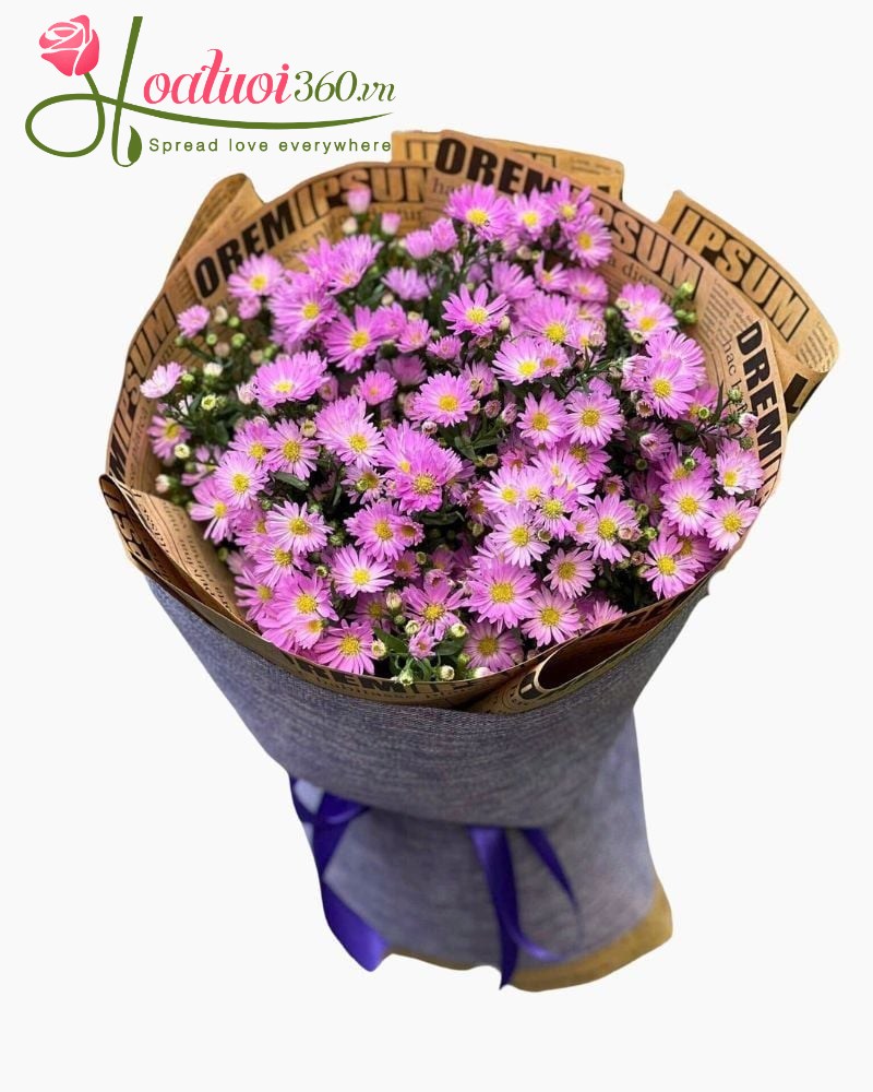 Bó hoa thạch thảo tím chúc mừng lễ tốt nghiệp