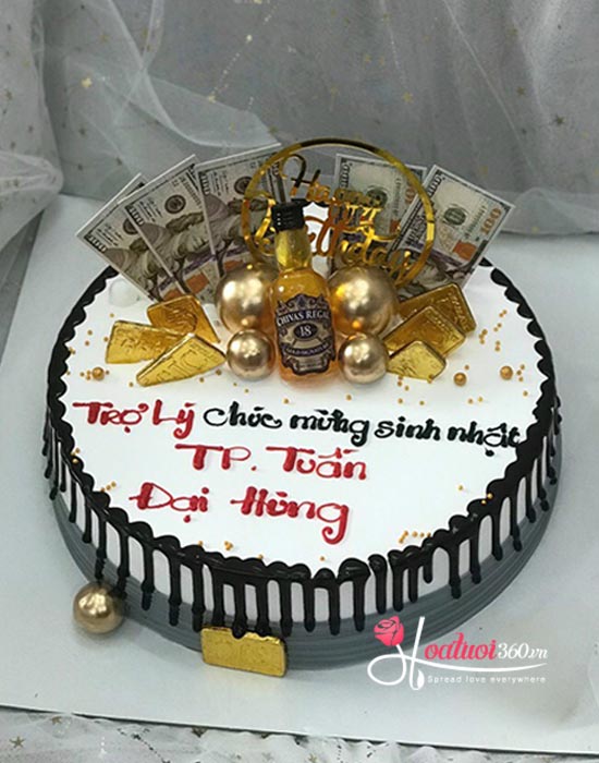 Bánh sinh nhật 4 tầng có gắn chữ Agribank đẹp mắt mừng sinh nhật phòng KHDN  | Bánh Kem Ngộ Nghĩnh