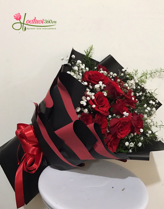 Bó hoa hồng đỏ valentine tươi đẹp thay lời muốn nói nhân ngày tình yêu