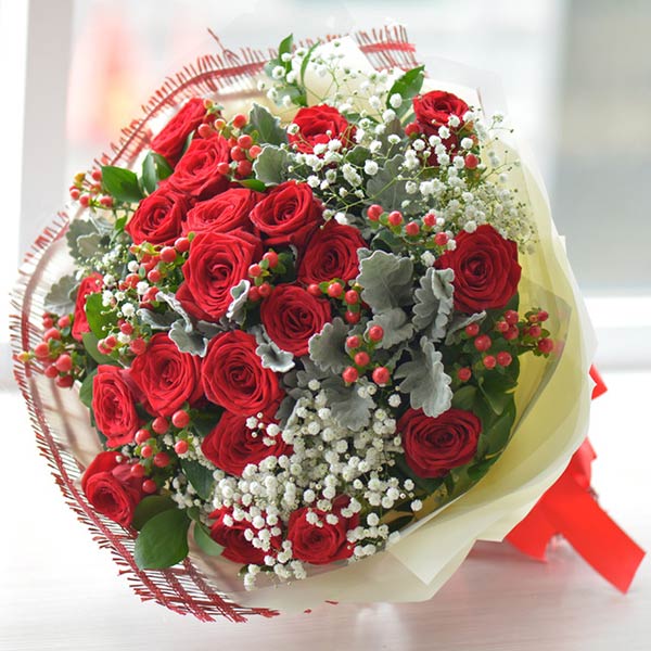 Bó hoa hồng tươi giáng sinh tặng người yêu tuyệt đẹp
