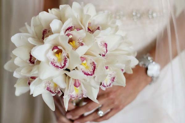 mẫu hoa cưới bằng hoa lan