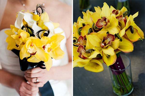 Bó hoa cưới cầm tay từ hoa lan