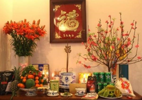 hoa cắm bình bàn thờ gia tiên hoa cam binh ban tho gia tien
