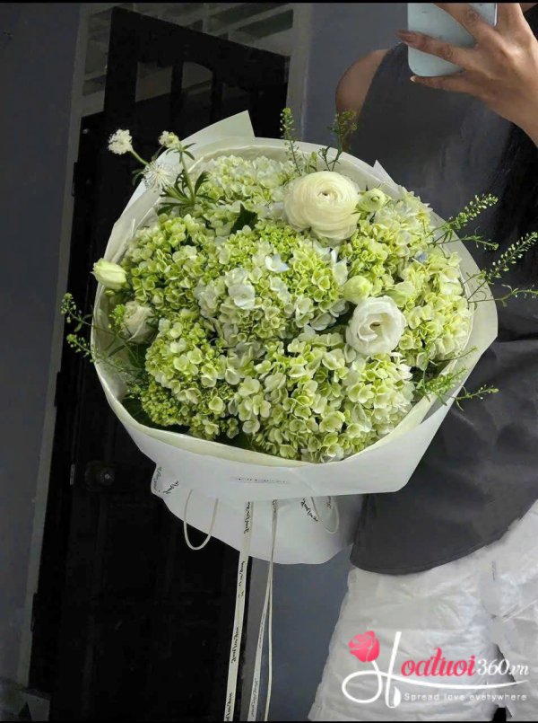 Bó hoa cẩm tú cầu  - Tình lam