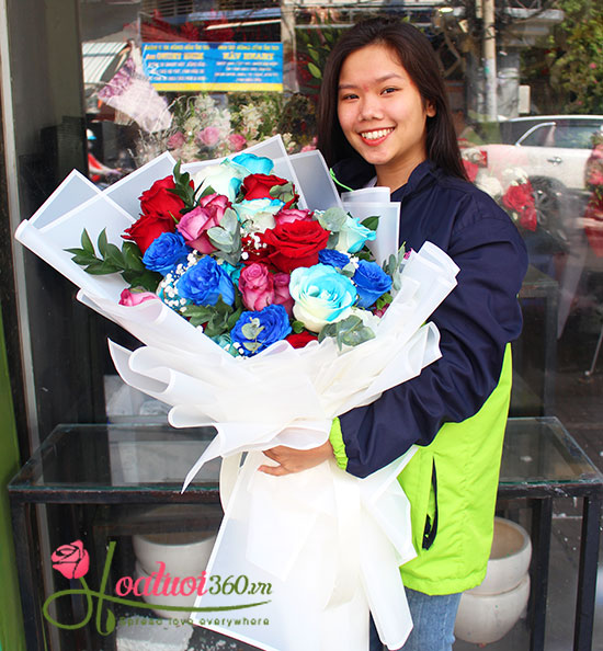 Bouquet of roses to celebrate March 8