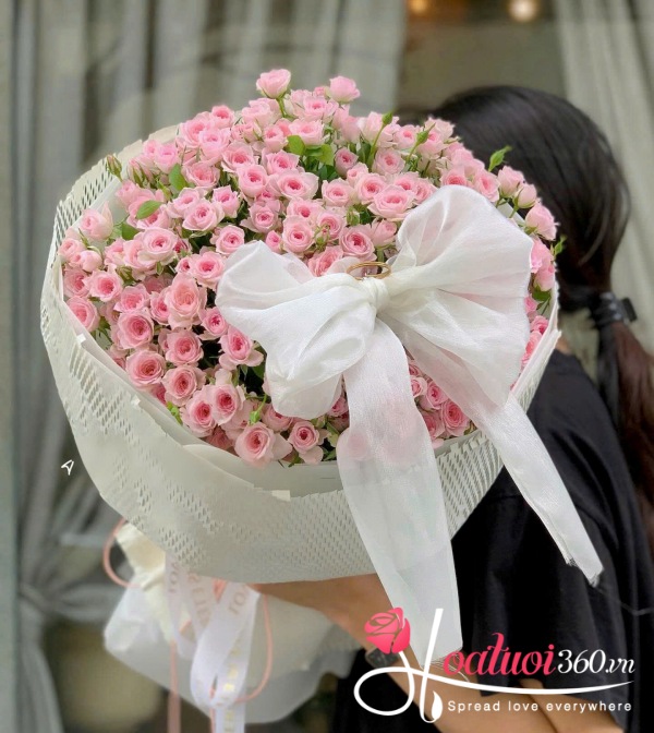 Bó hoa sinh nhật - Mây hồng bất tận