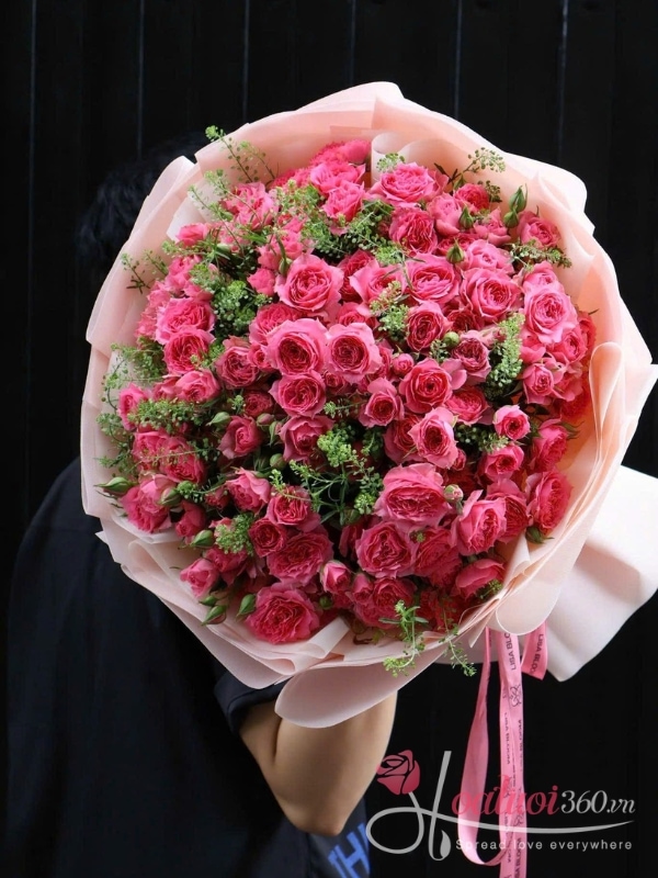 Hoa hồng tỉ muội bó tròn - Như ngày đầu