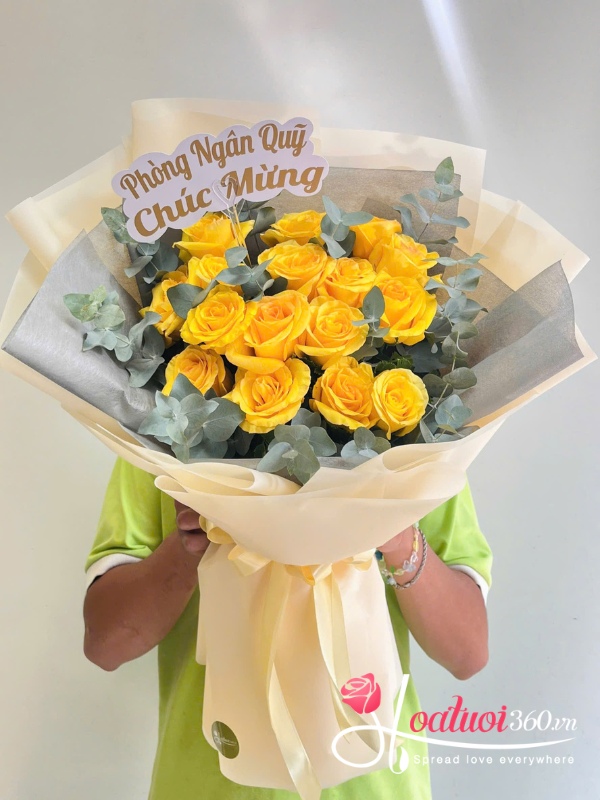Bó hoa hồng vàng - Trao gửi may mắn