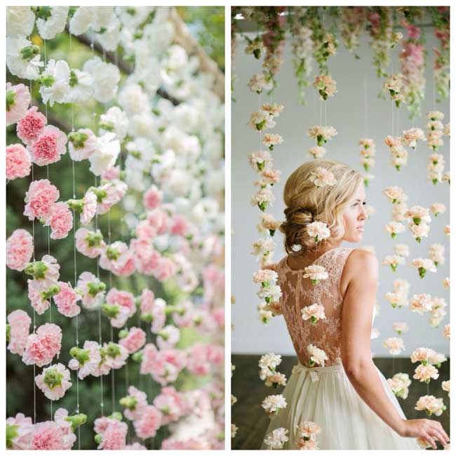 Trang trí tiệc cưới bằng hoa cẩn chướng tuyệt đẹp