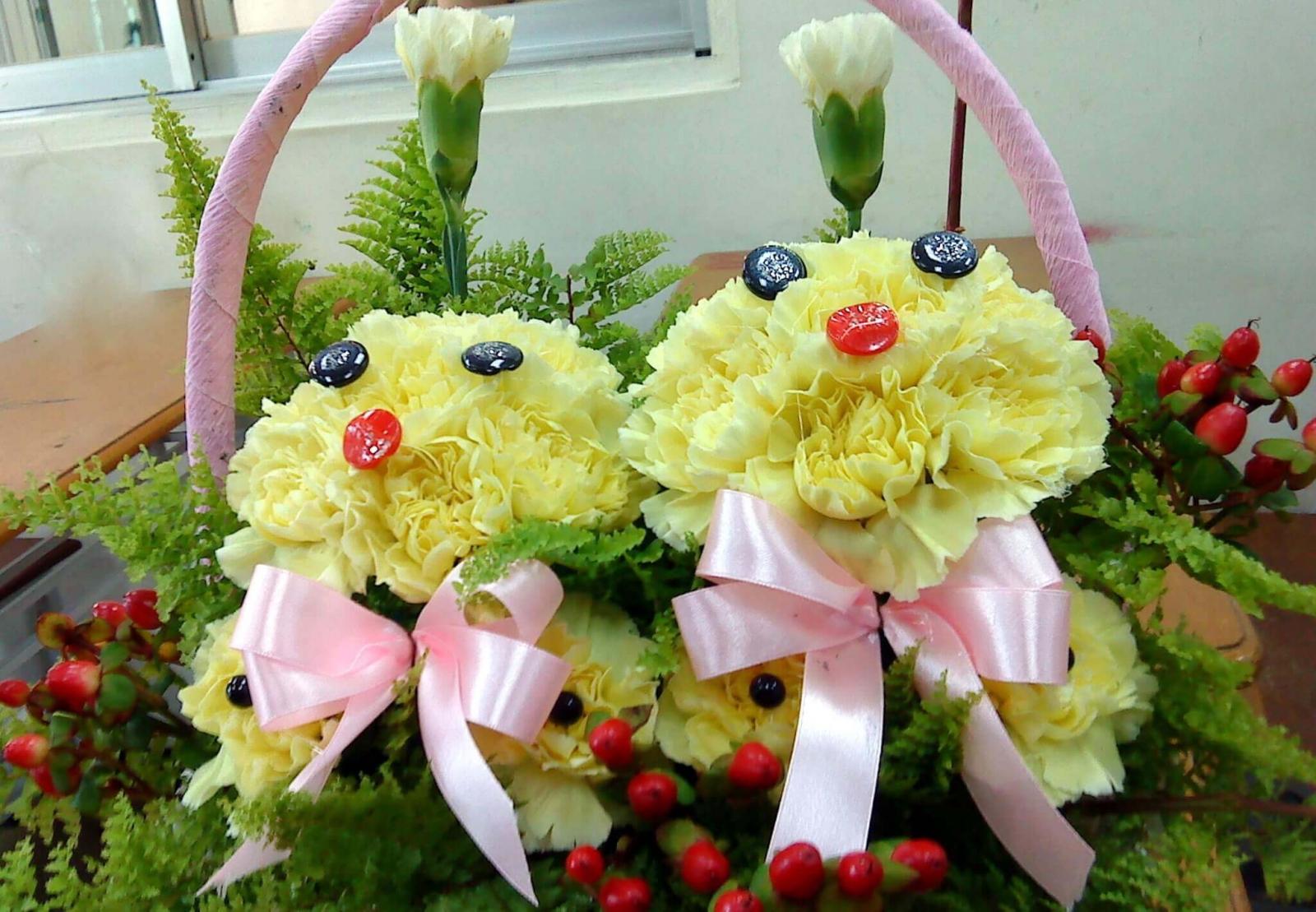 các mẫu cắm hoa cẩm chướng