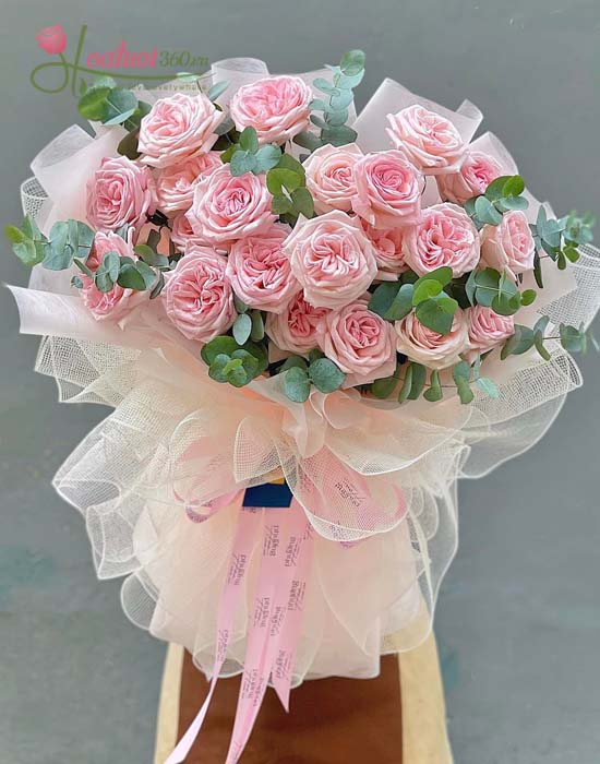 Bó pink Ohara hoa hồng xinh - Dịu dàng là em