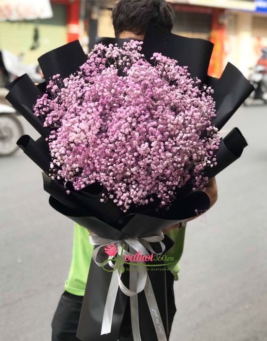 Bó hoa baby tím Hà Lan tuyệt đẹp