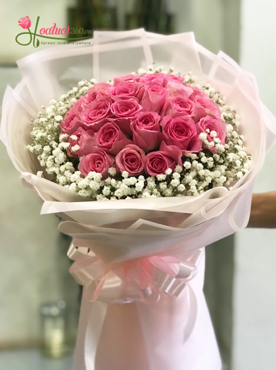 Hoa tươi 360- bó hoa pink love