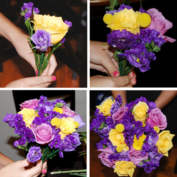 Cách cắm hoa cưới mix salem màu sắc đối lập