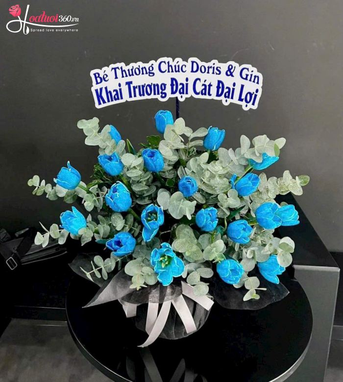 Lẵng hoa khai trương tại shop hoa Phố Nối A
