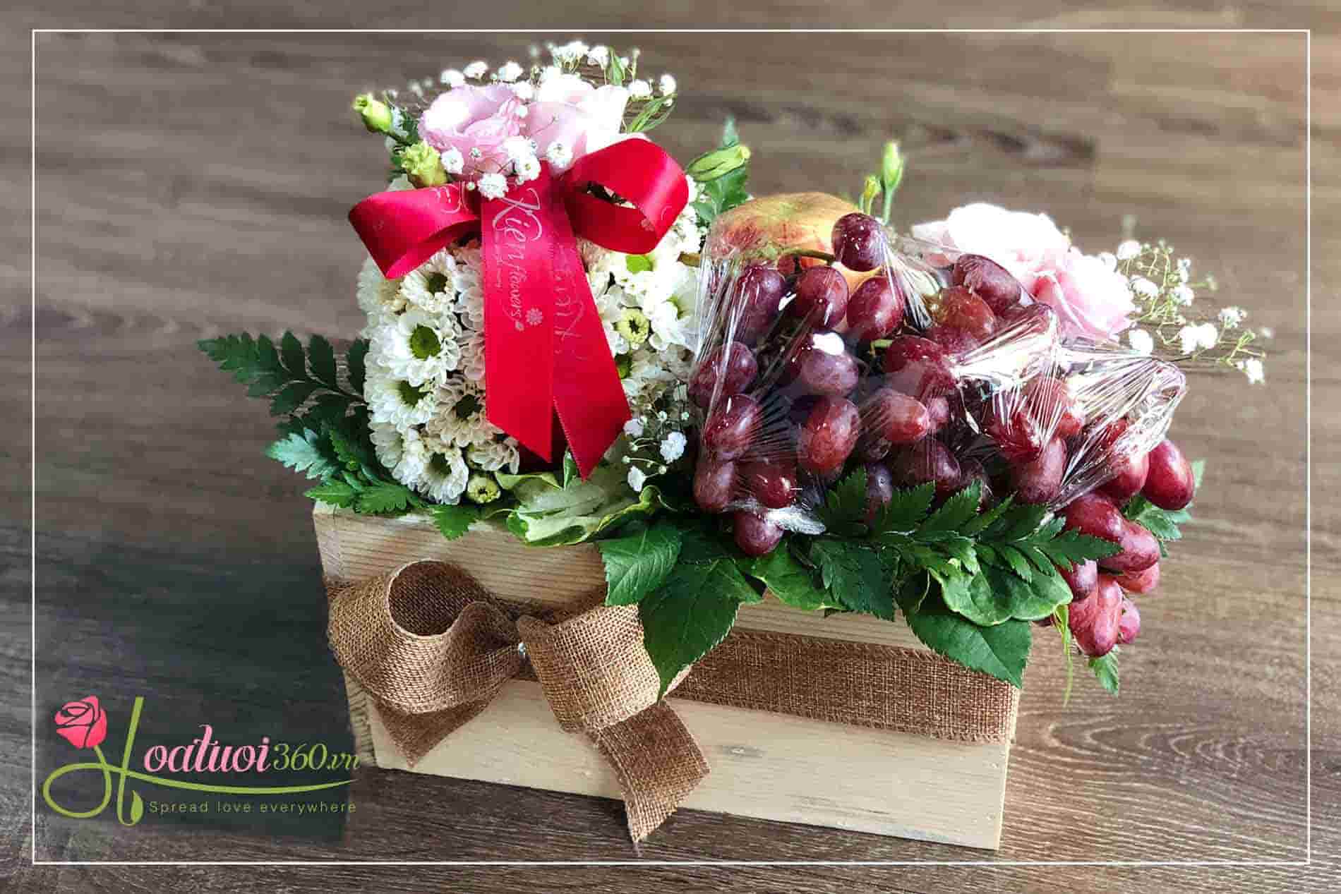 giỏ hoa trái cây nhỏ nhắn giỏ hoa trái cây