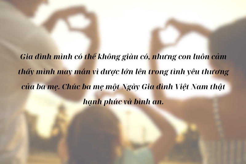 lời chúc mừng ngày gia đình việt nam ý nghĩa
