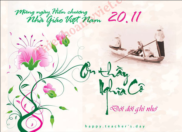 Thiệp chúc mừng Ngày Nhà Giáo Việt Nam 2011 gửi Quý ThầyCô trường PT Thực  hành Sư phạm